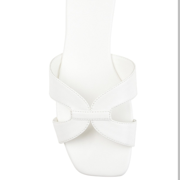 Journee Collection Taleesa Slide Sandals White -10 - Picture 5 of 9